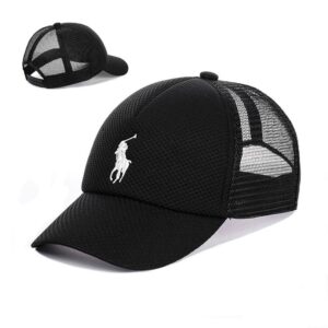 Мужская бейсболка NCS 03-19 ''Polo'' с сеткой Черный белый