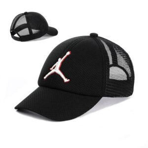 Мужская бейсболка NCS 02-19 ''Jordan'' с сеткой Черный белый