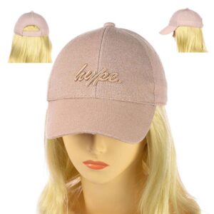 Бейсболка женская коттон с люрексом ''Hype'' NL 19-204 Пудра