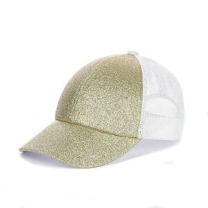 Бейсболка женская с блестками NL 19-207 Золото