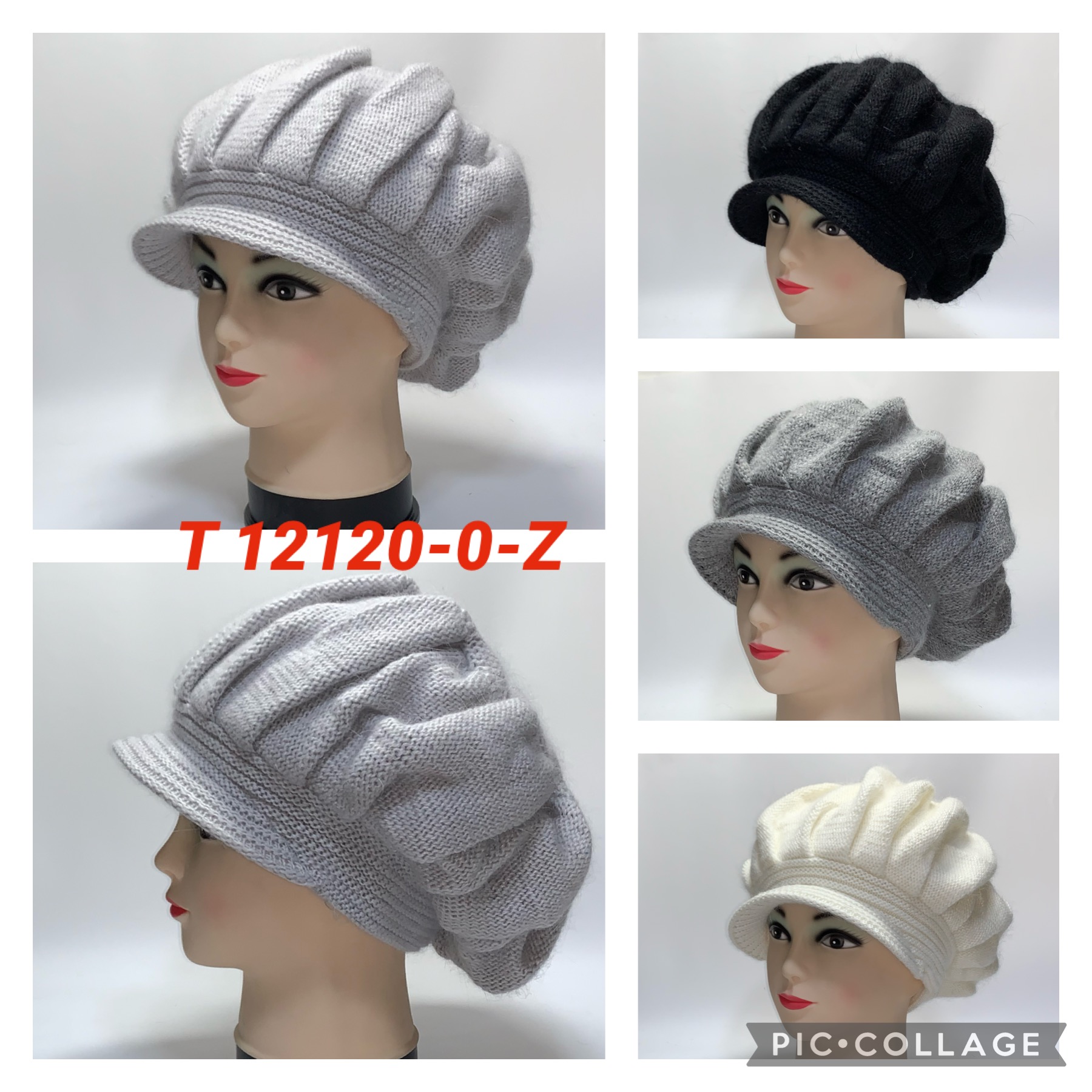 Берет женский с козырьком T 12120-0-Z