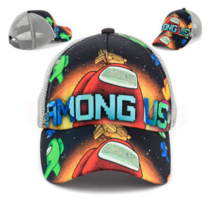 Детская кепка Among Us с серой сеткой KSC 05-02