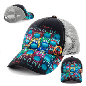 Детская кепка Among Us с серой сеткой KSC 08-02