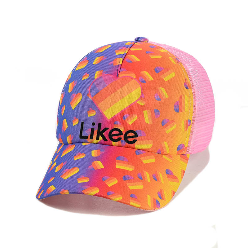 Детская кепка Likee с розовой сеткой KSC 23-20 — изображение 2
