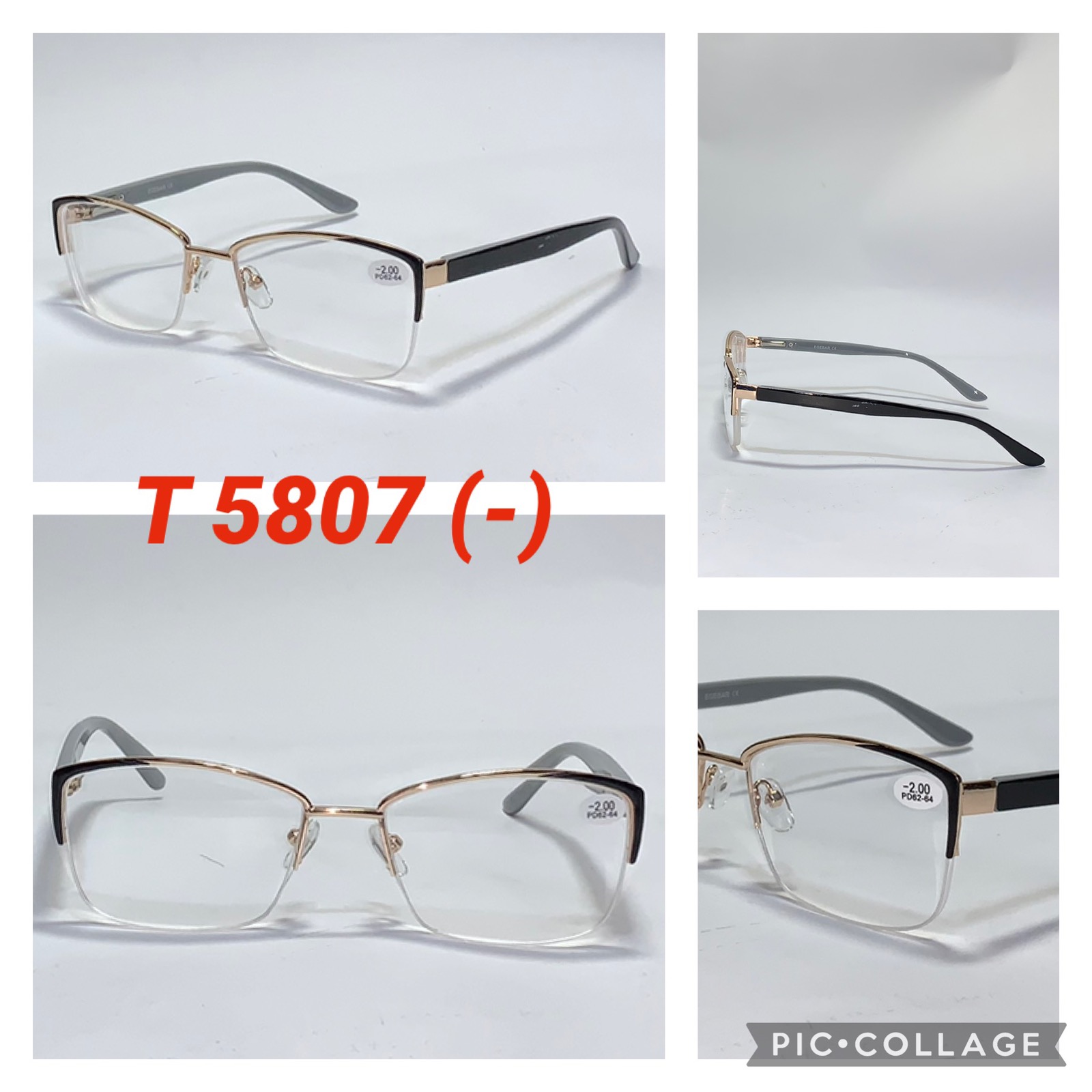 Женские очки для зрения в металле T 5807 (-) — изображение 3