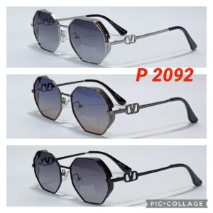 Шестиугольные Очки Polaroid в металле