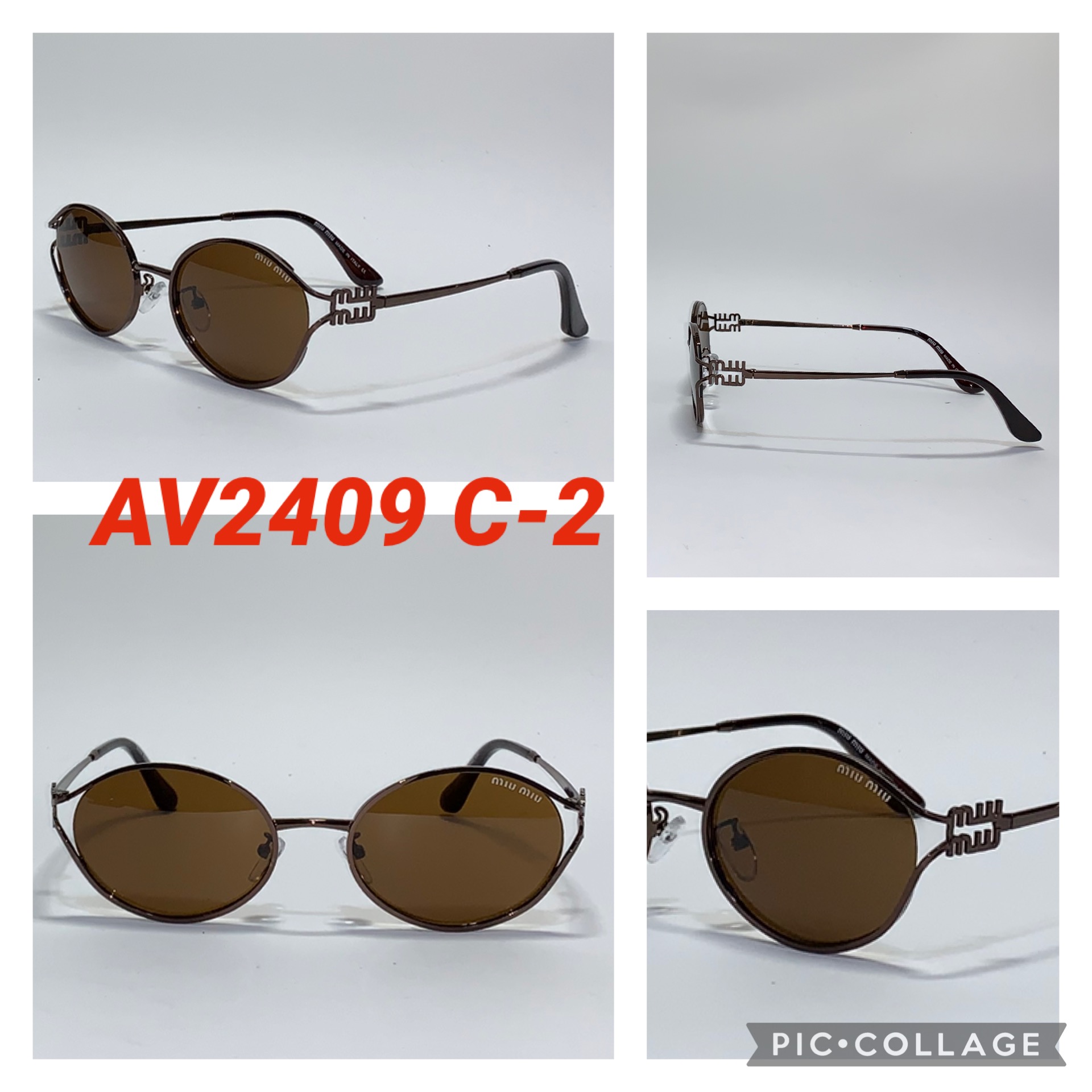 Брендовые Солнцезащитные очки (Копия) “Miu Miu” в металлической оправе