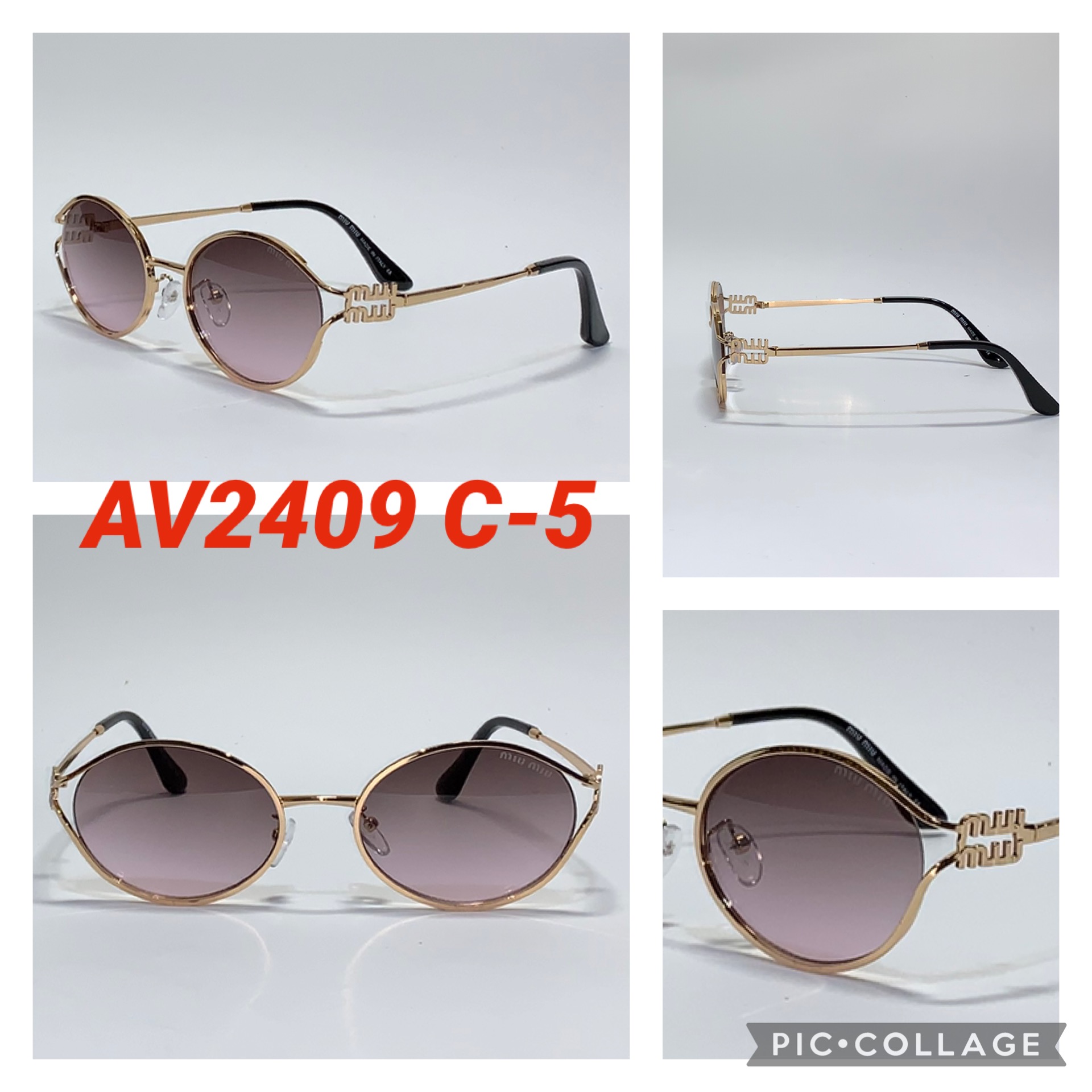 Брендовые Овальные Очки “Miu Miu” (Реплика)