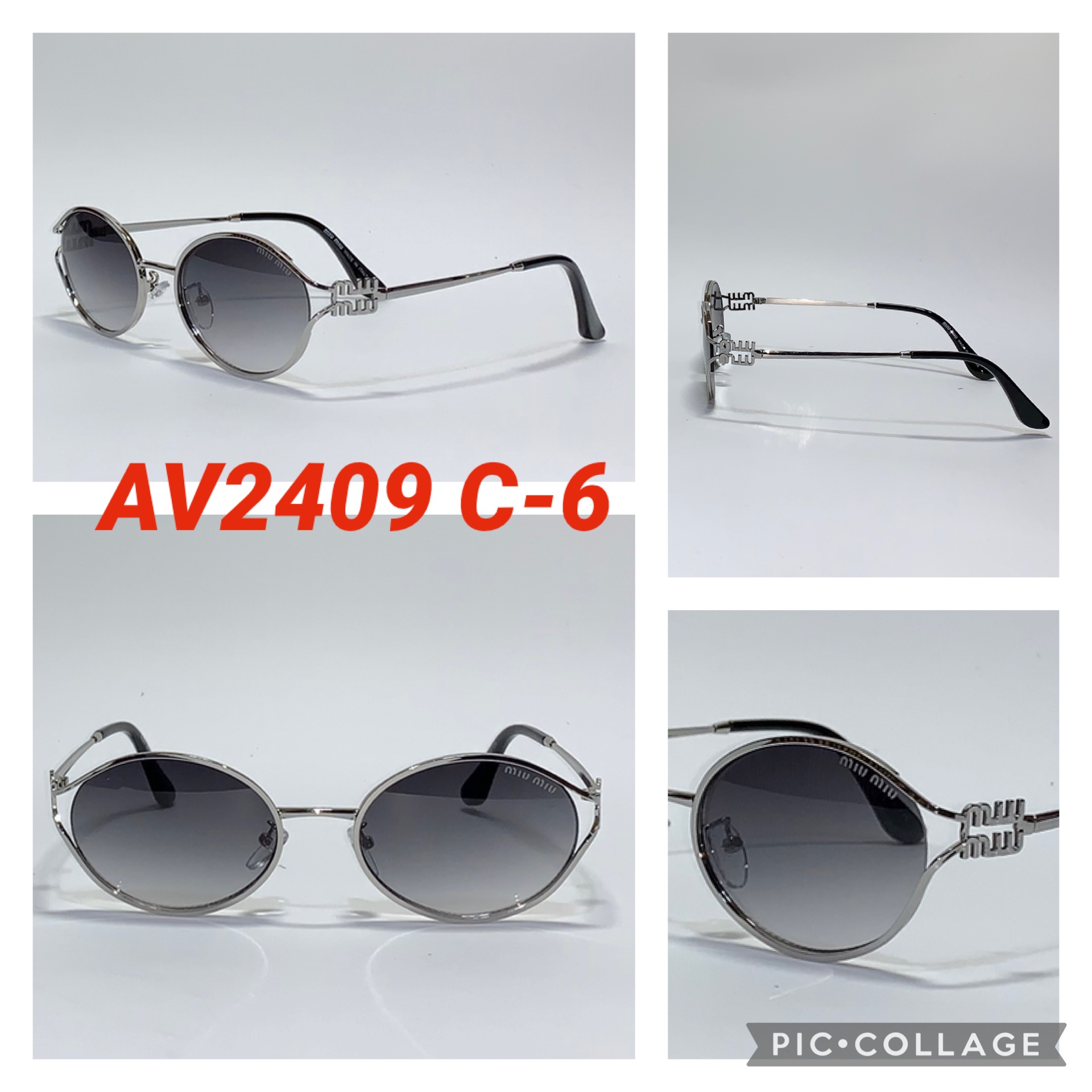 Брендовые Солнцезащитные очки (Копия) “Miu Miu” в металлической оправе