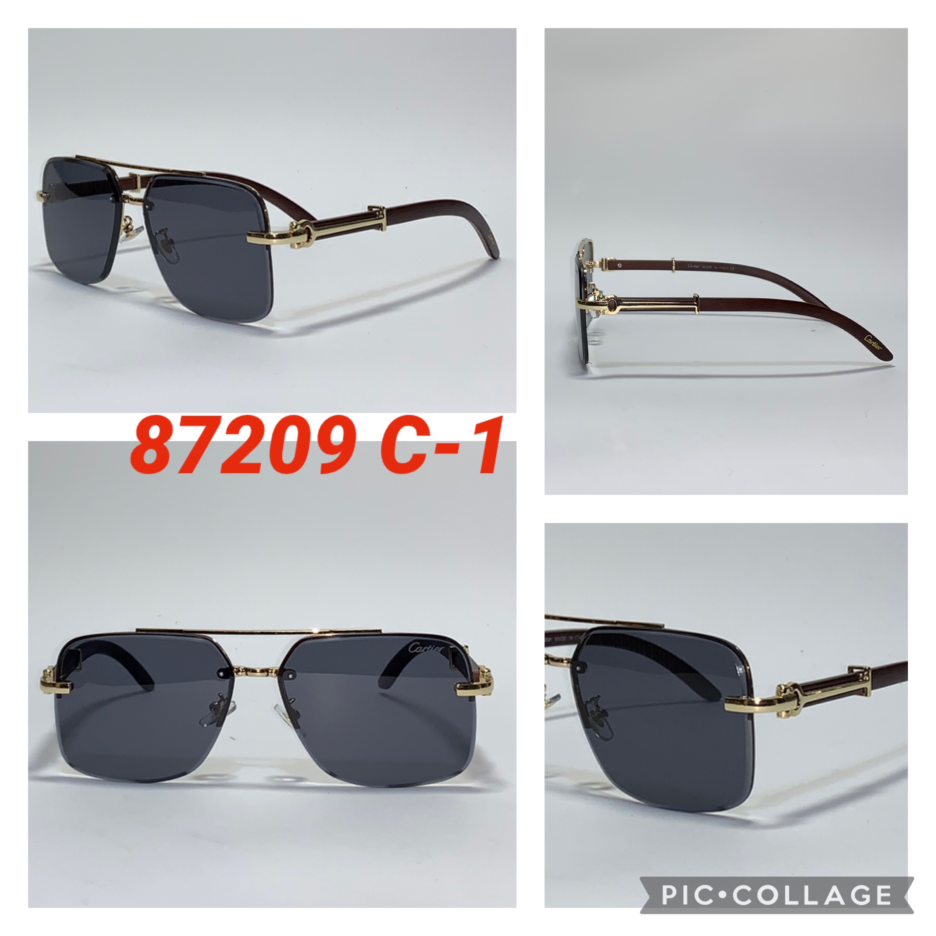 Мужские очки без оправы “CARTIER” (Реплика) новинка 2025 года