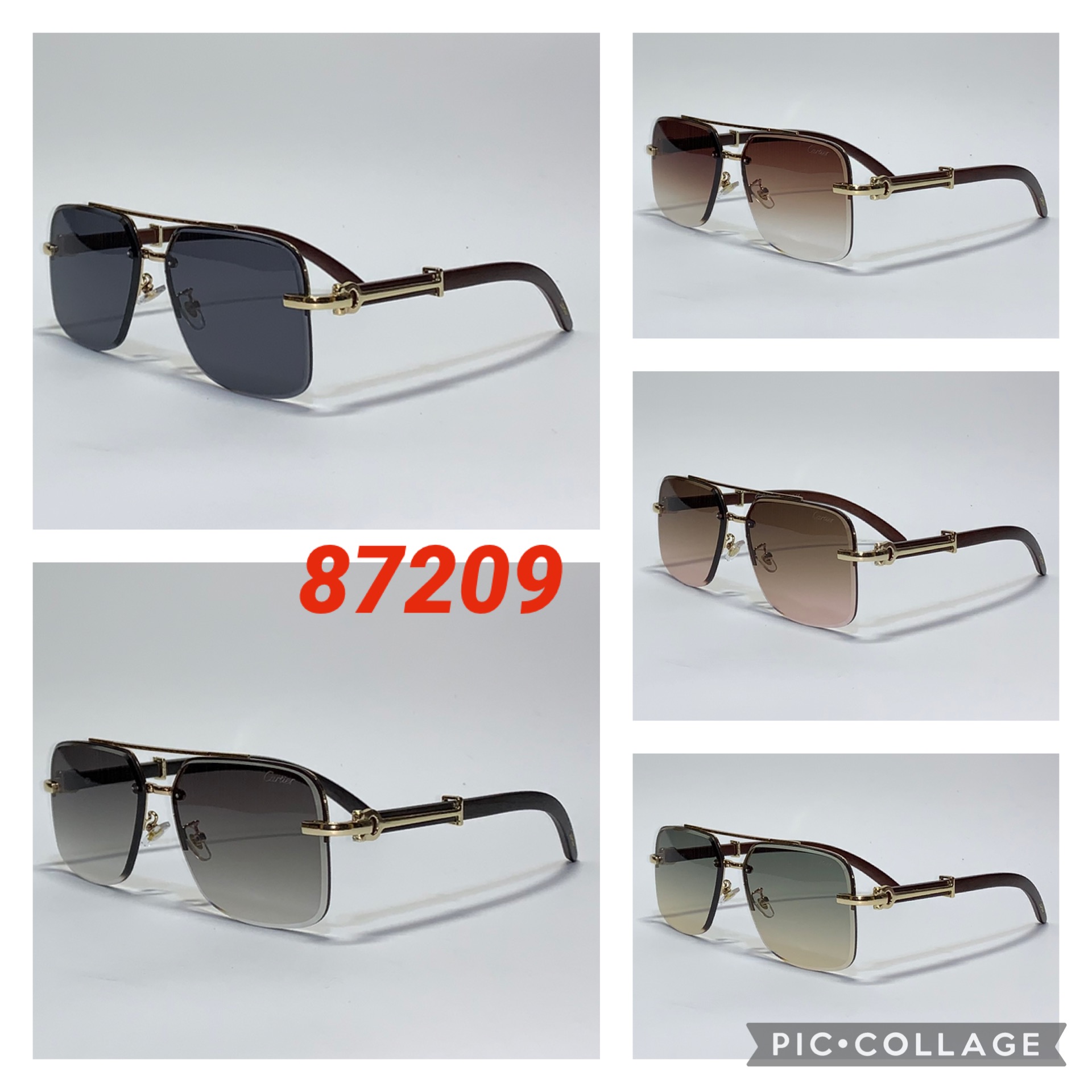 Мужские очки без оправы “CARTIER” (Реплика) новинка 2025 года