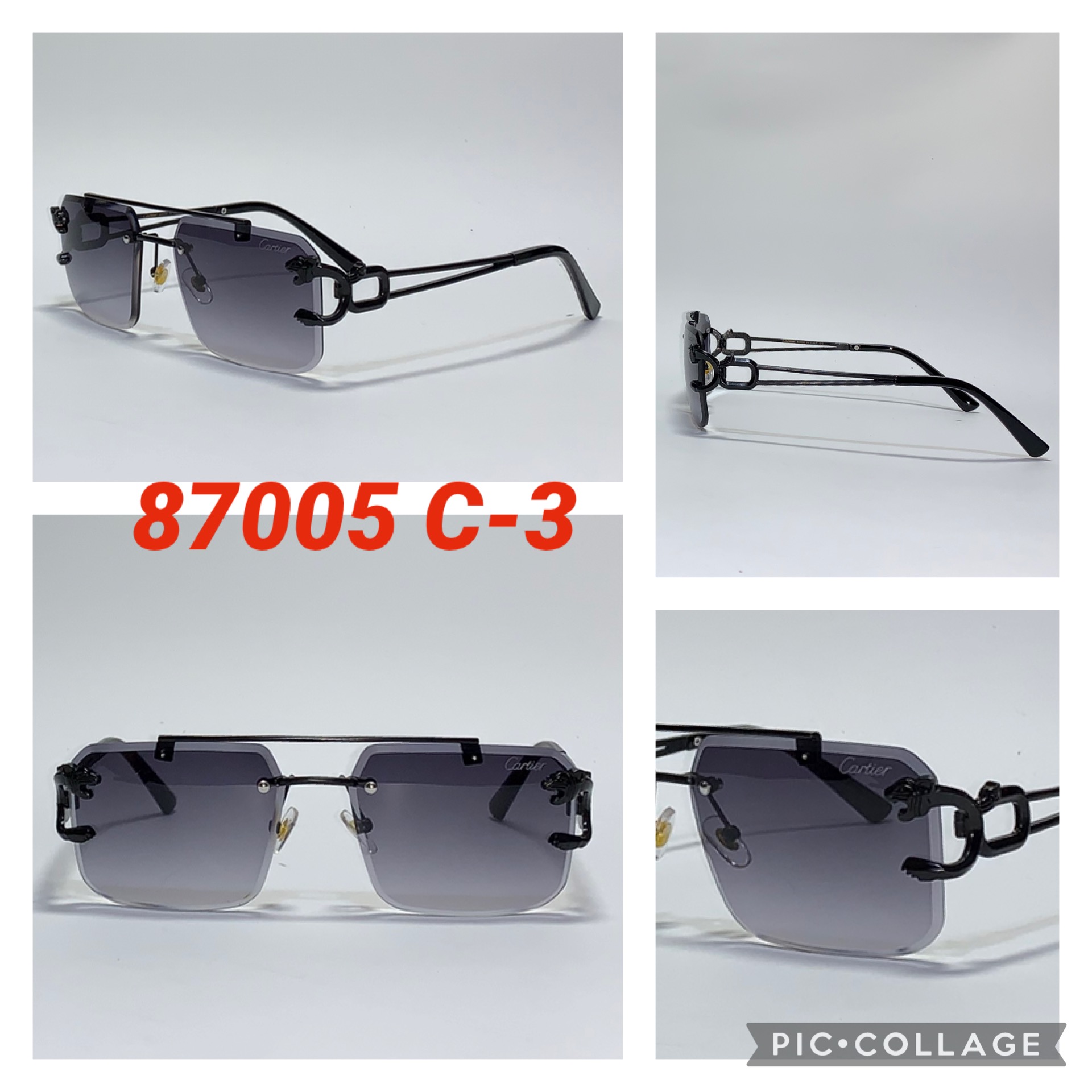 Очки без оправы “Cartier” (Реплика) новинка 2025 года