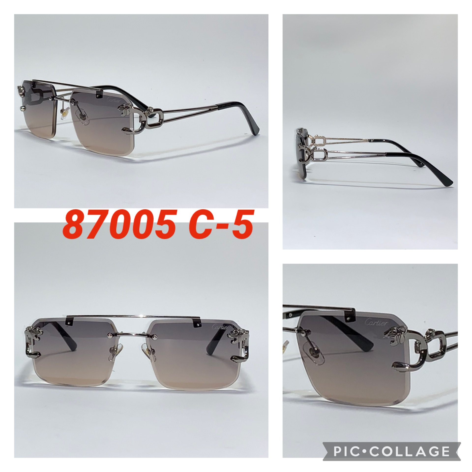 Очки без оправы “Cartier” (Реплика) новинка 2025 года