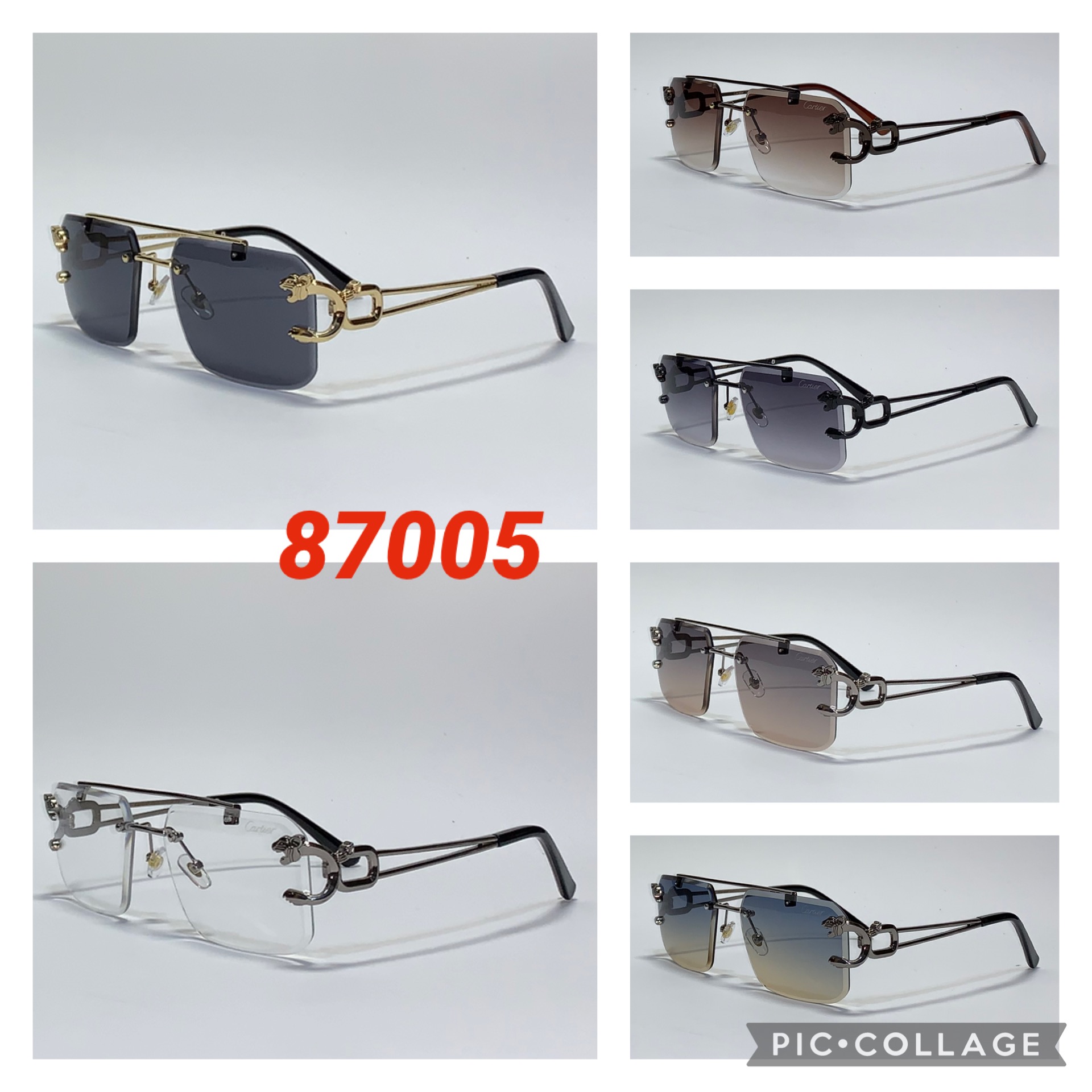 Очки без оправы “Cartier” (Реплика) новинка 2025 года