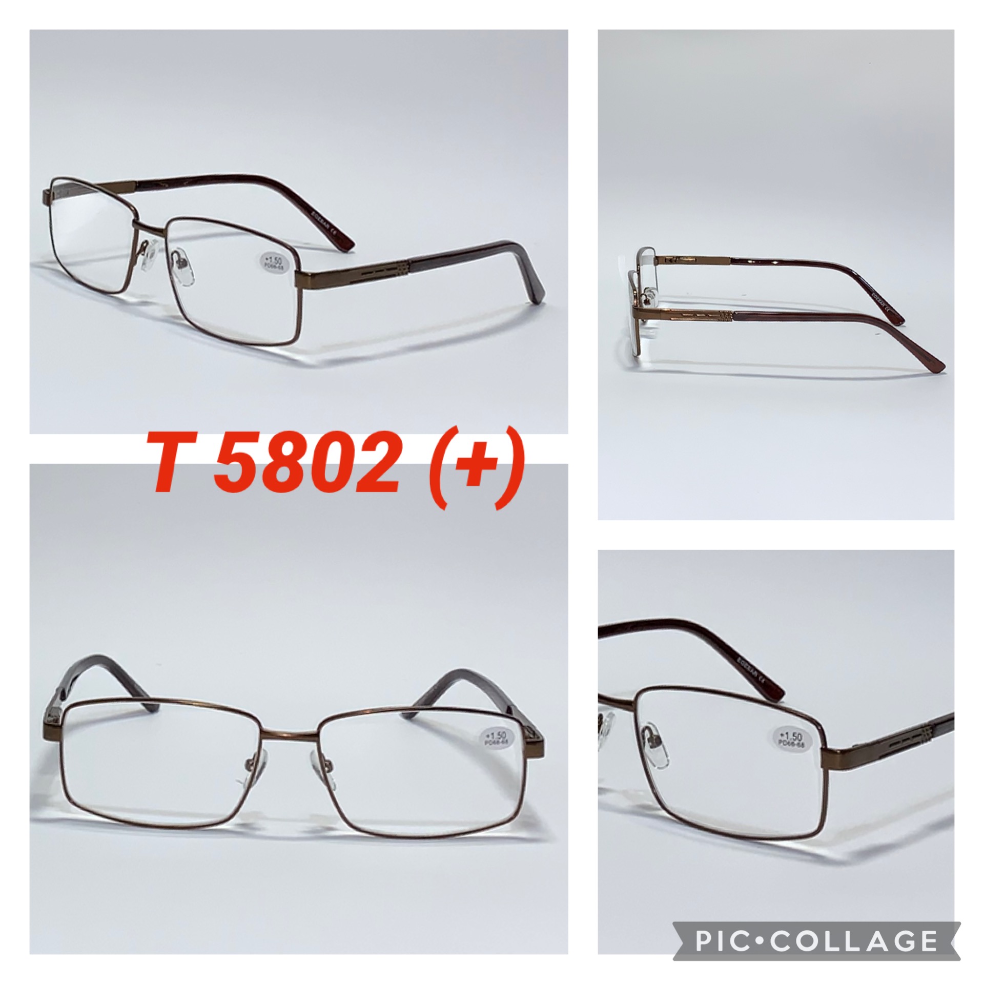 Мужские Очки с диоптрией металл (Плюс)