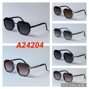 Шестиугольные Очки PRADA в металлической оправе