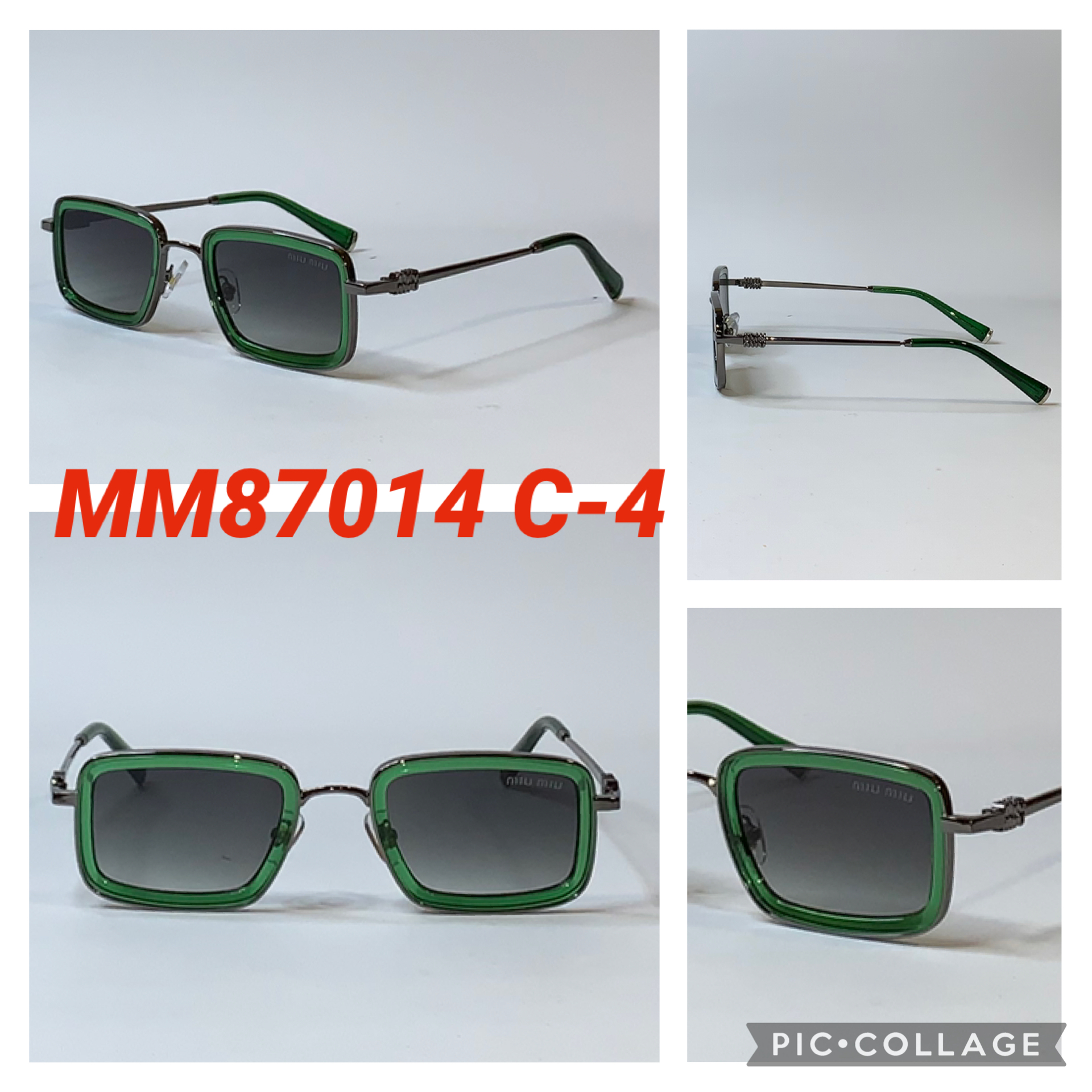 Женские Солнцезащитные очки Miu Miu в металлической оправе