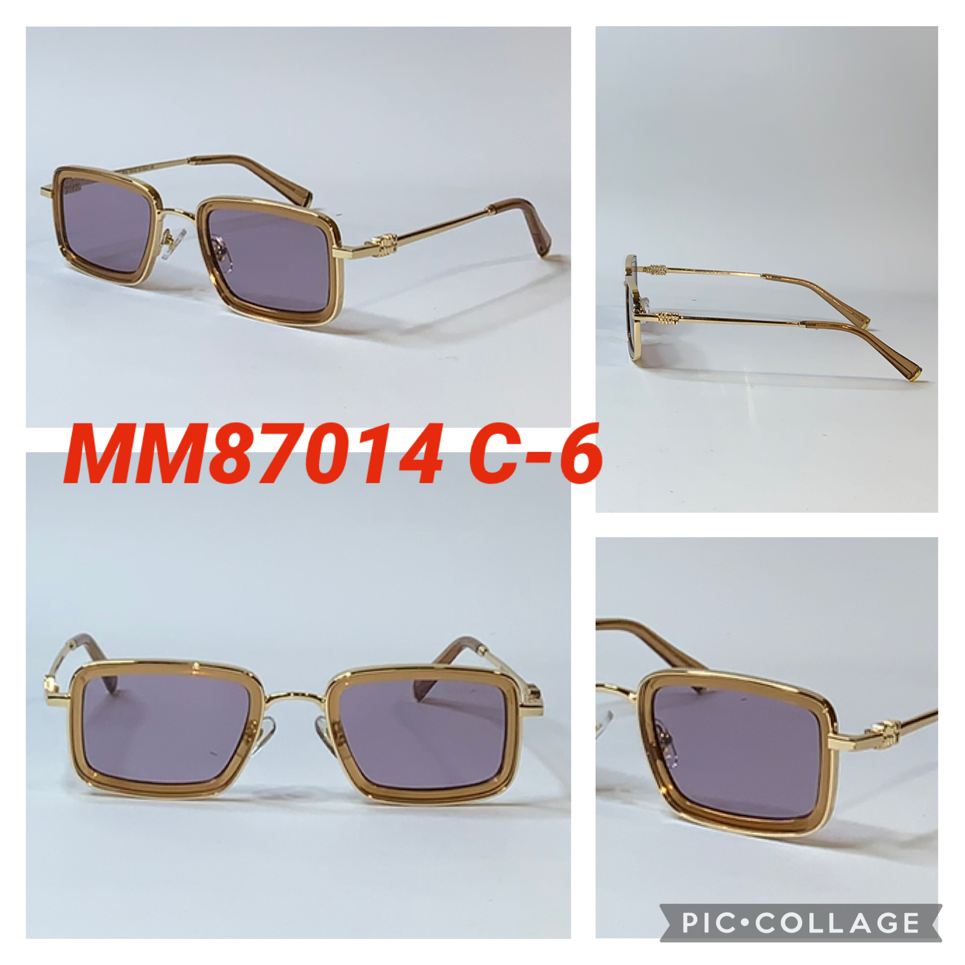 Женские Солнцезащитные очки Miu Miu в металлической оправе