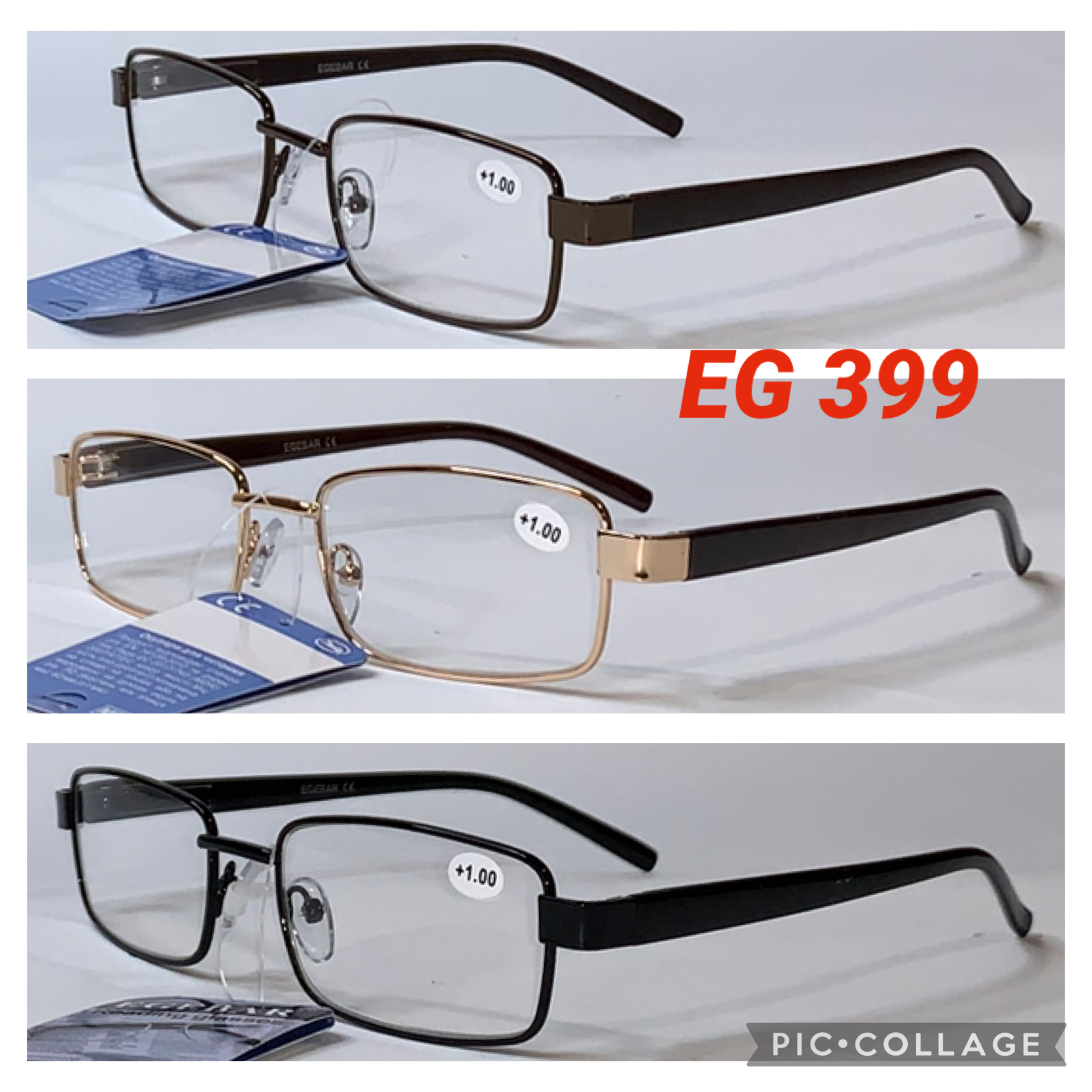 Мужские Очки с диоптрией (Плюс) в металлической оправе