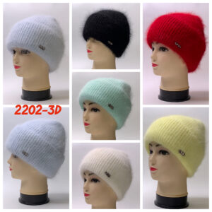 Женская пушистая ангоровая шапка 2202-3D