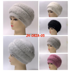 Ангоровая женская шапка 24-082A-05