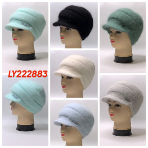 Женская ангоровая шапка с козырьком LY222883
